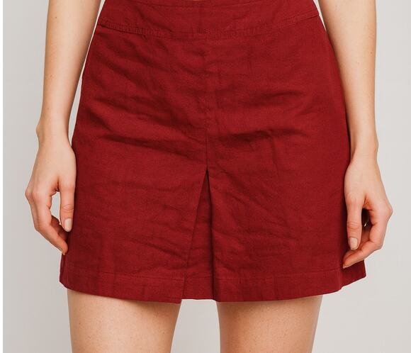 Jones Wear Dresses & Skirts - Jones Wear Womens Size 14 Linen Rayon Blend Red Short Skirt Side Zipper